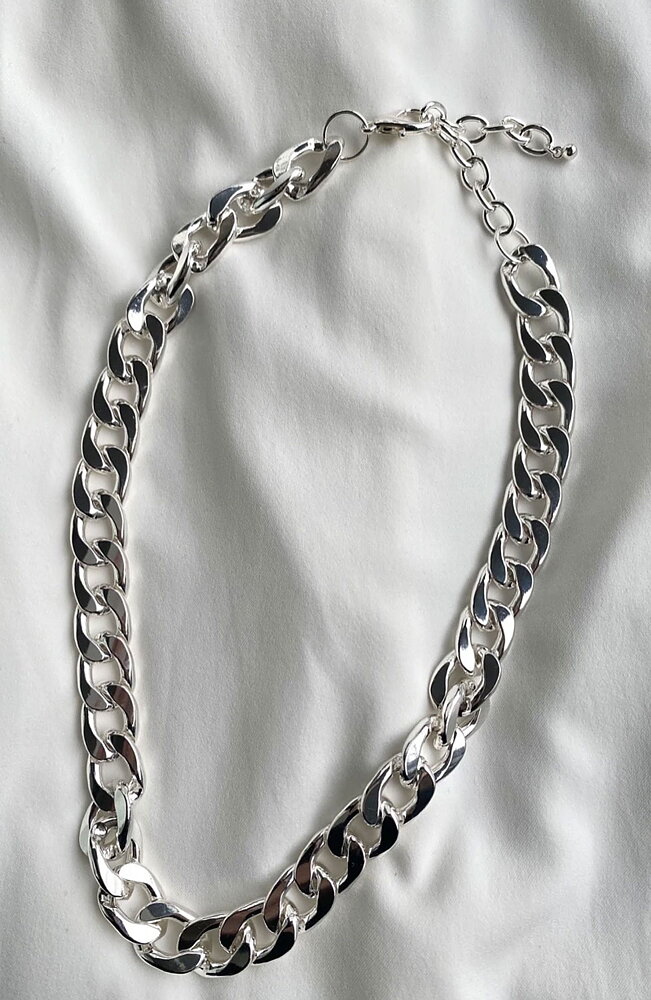 Halsband Diora pansarlänk silver