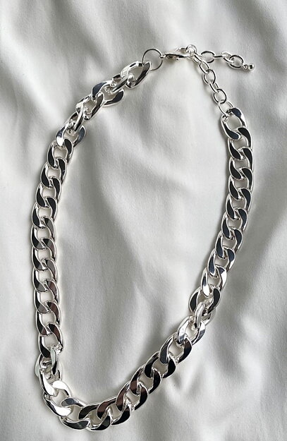Halsband Diora pansarlänk silver