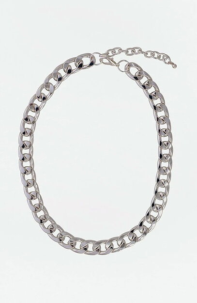Halsband Diora pansarlänk silver - 2