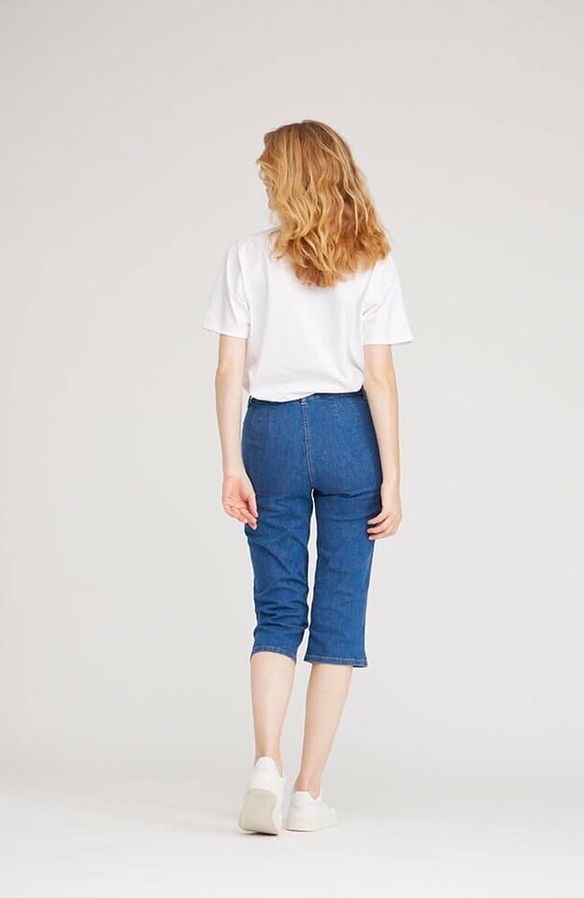 Mirakelcapri Kelly regular mellanblå denim