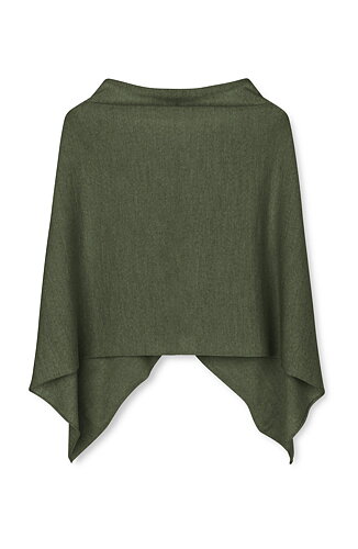 Poncho Paris melange green