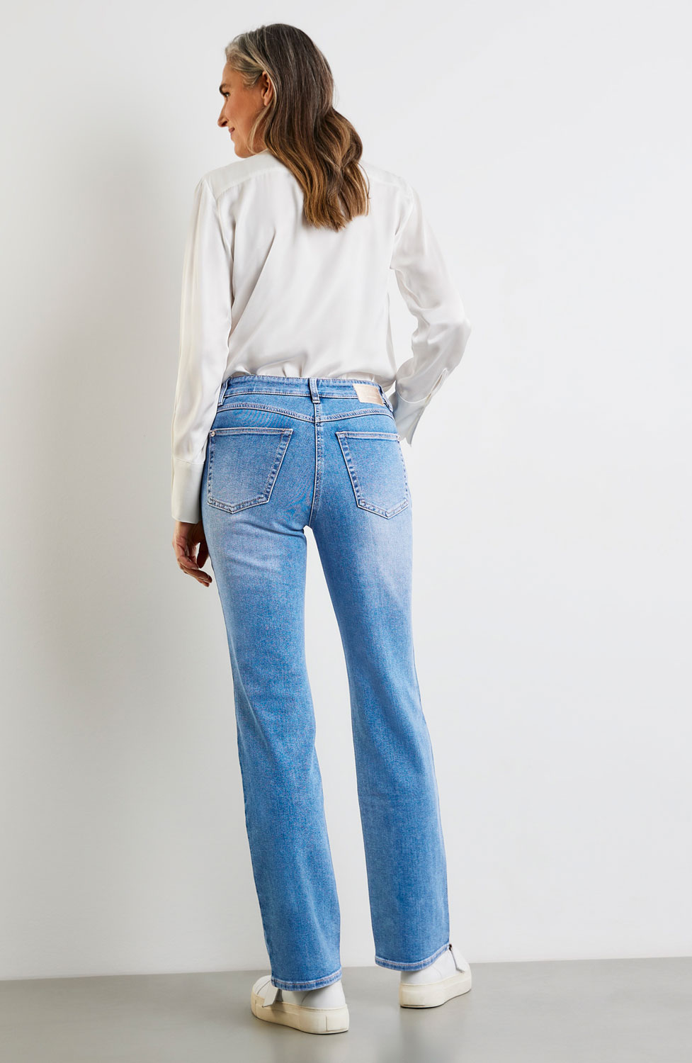 Jeans Annik straight fit mellanblå denim - 4