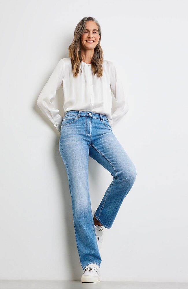 Jeans Annik straight fit mellanblå denim