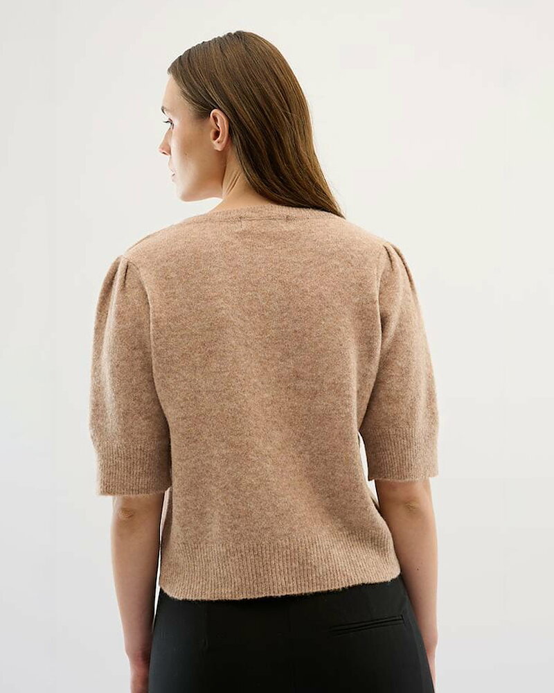 Jumper Noabelle kort ärm valnöt