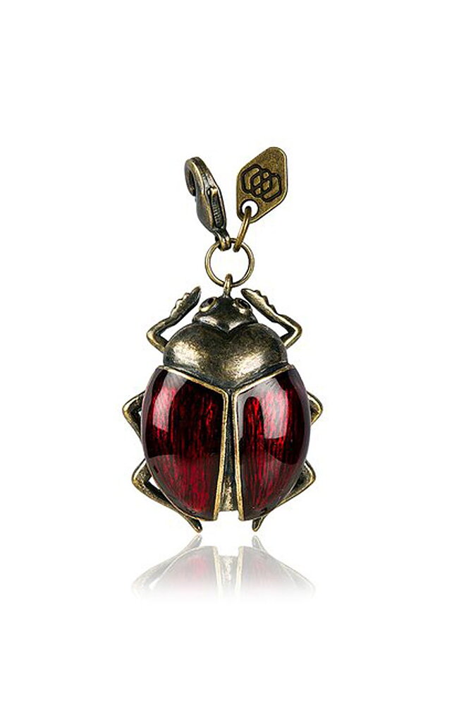 Berlock Beetle Bug vintage dark red