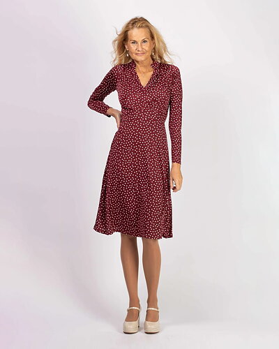 Klänning Pauline burgundy dot