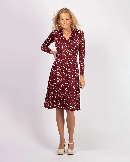 Klänning Pauline burgundy dot