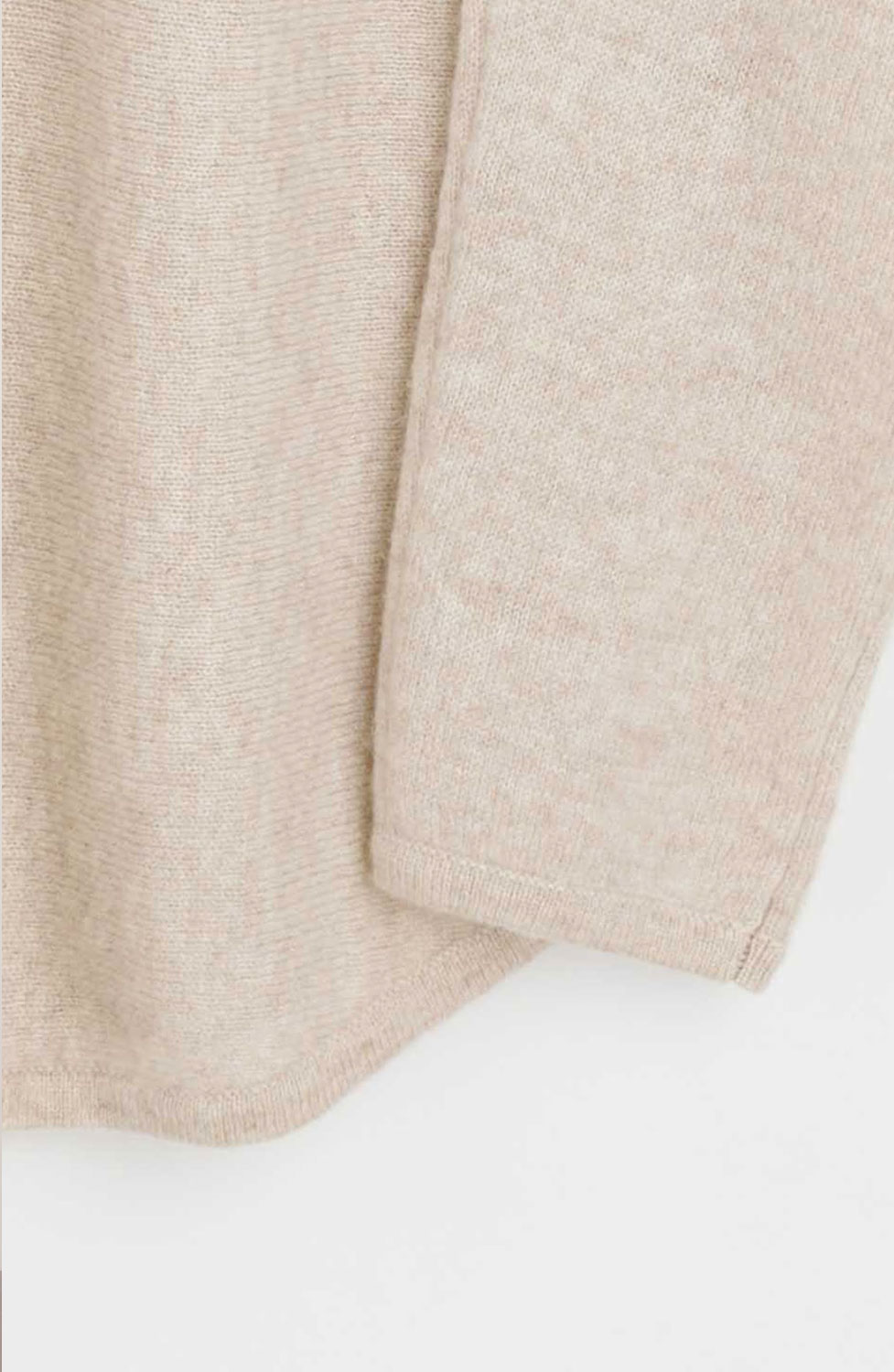 Kashmirjumper curved ljusbeige - 3