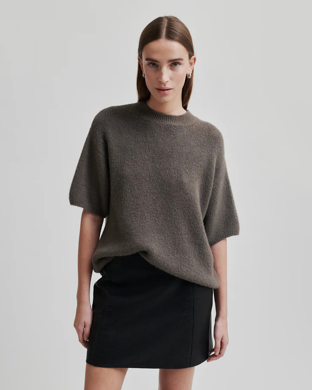 Jumper Wanda kort ärm brun