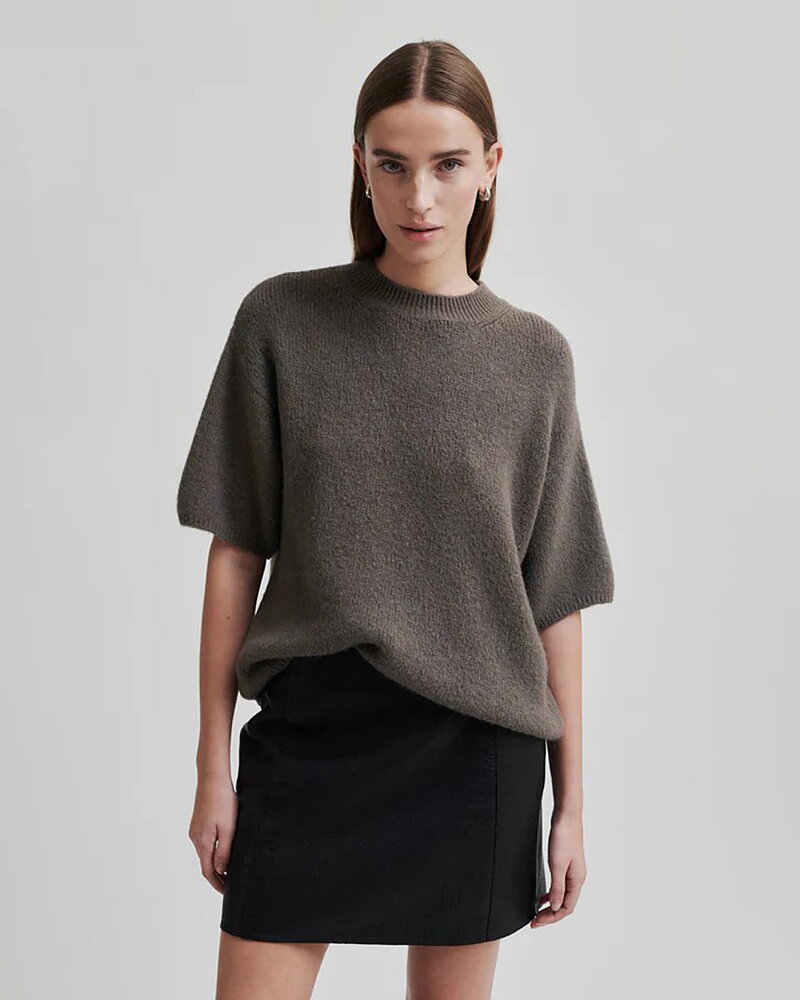 Jumper Wanda kort ärm brun