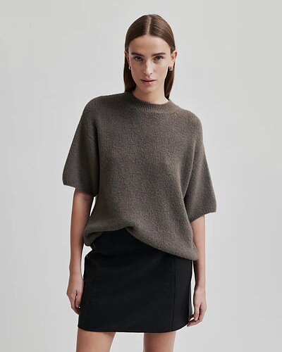 Jumper Wanda kort ärm brun