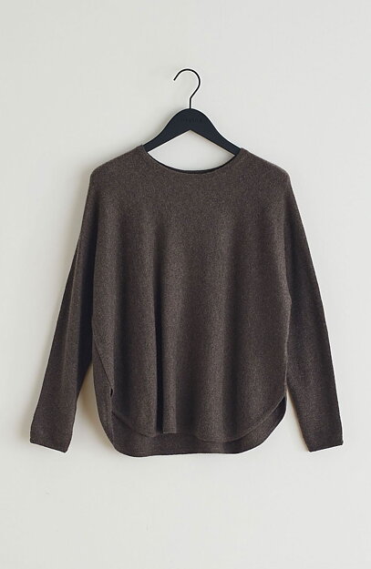 Kashmirjumper curved brun - 4