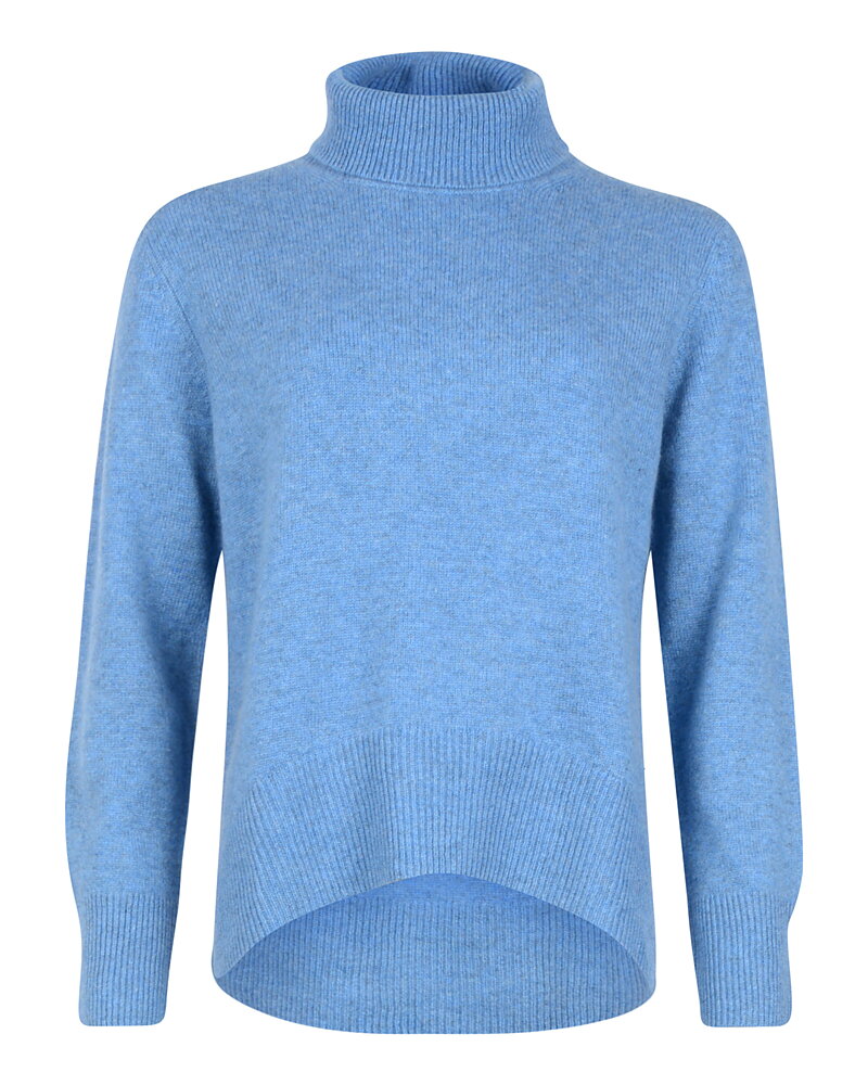 Kashmirpolo oversized mellanblå
