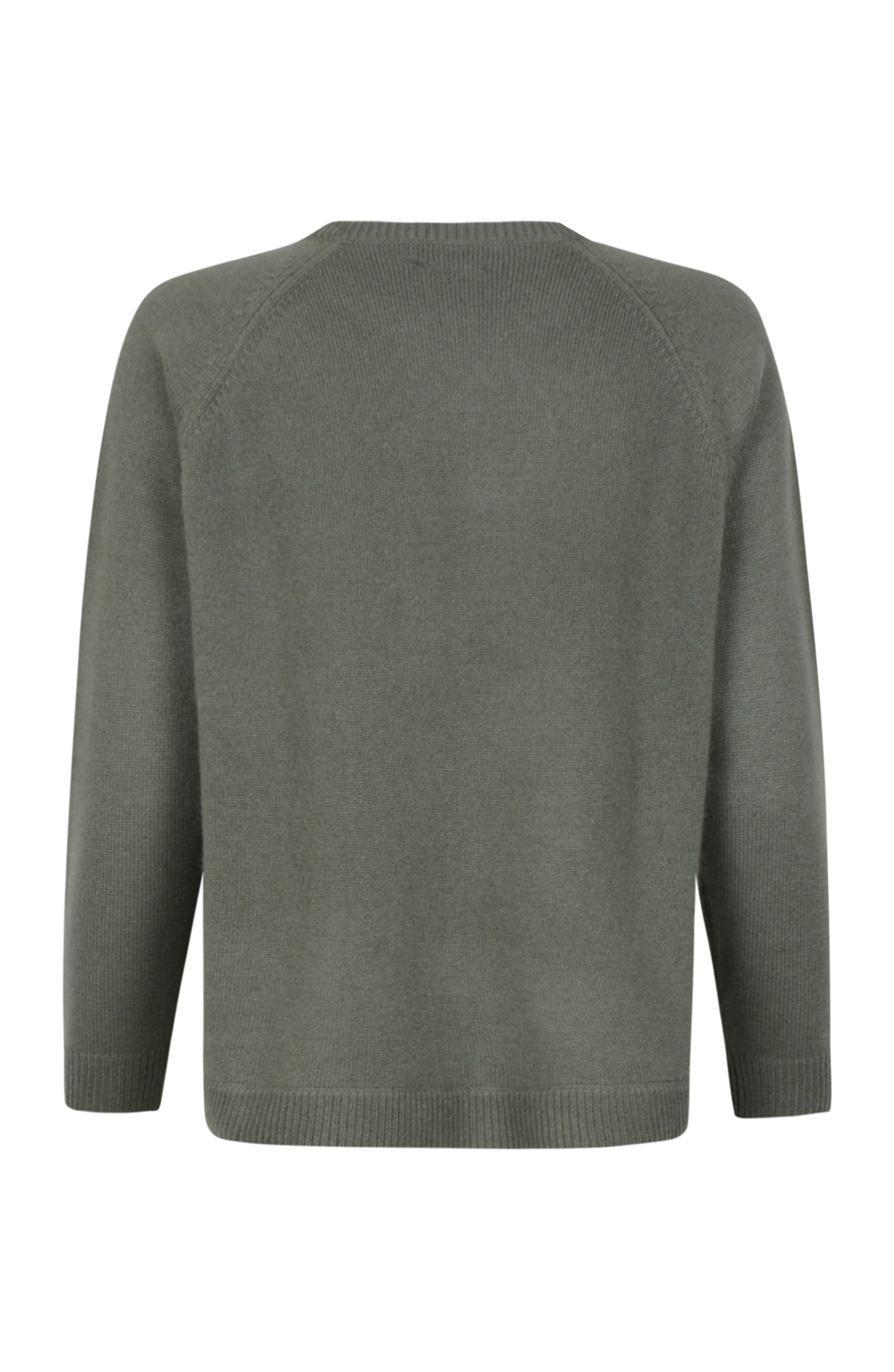 Kashmirjumper raglan curved grön - 3