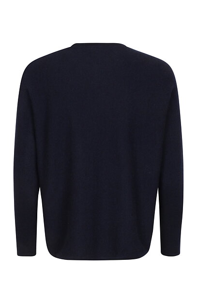 Kashmirjumper curved marinblå - 3