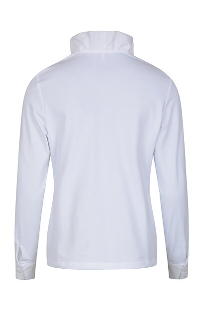 Blus med volangkrage vit - 3