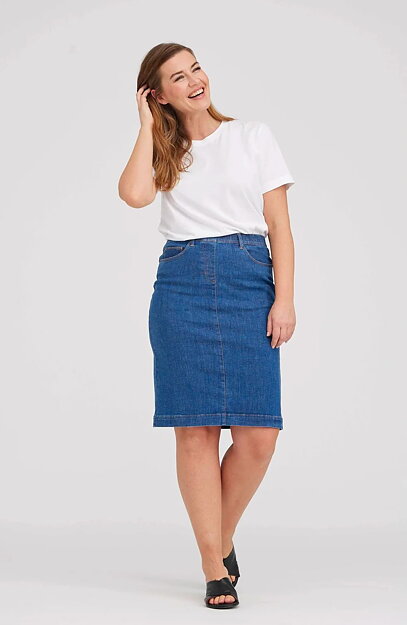 Mirakelkjol Susanna blå denim