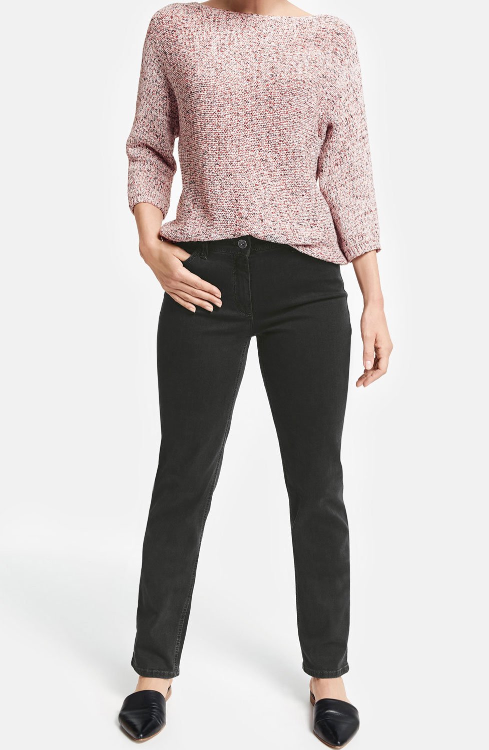 Jeans Straight fit mörkgrå