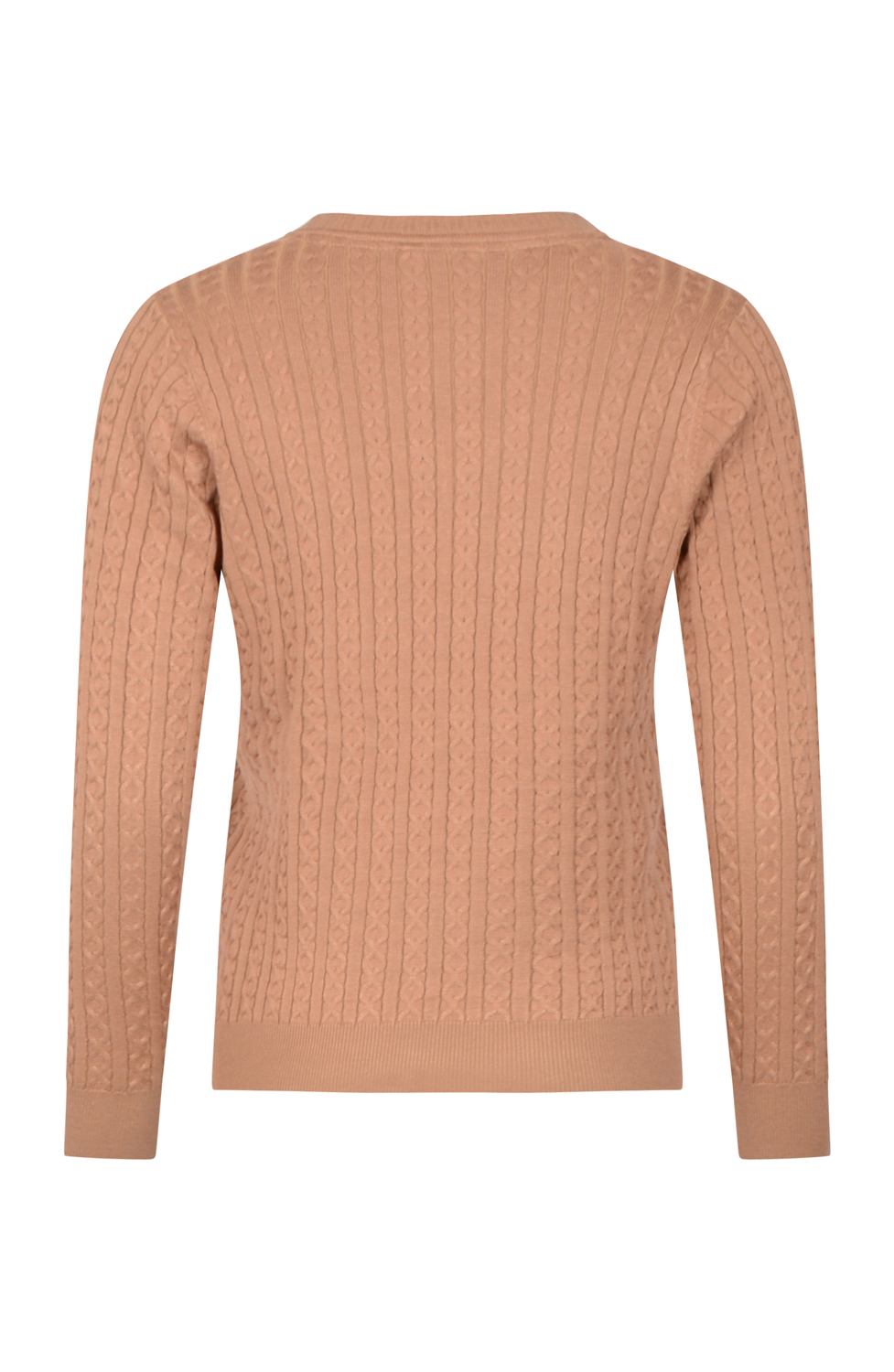 Jumper kabelstickad  cognac - 3