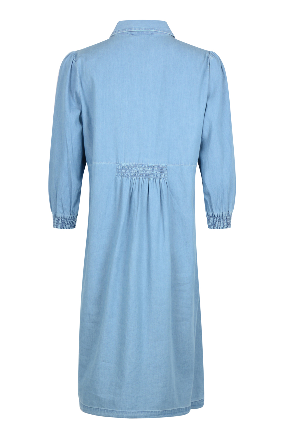 Skjortklänning med smock jeansblå - 3