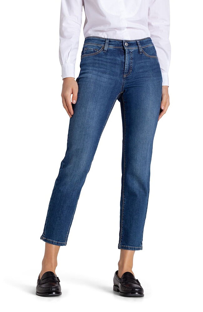 Jeans Piper short sophisticated mellanblå