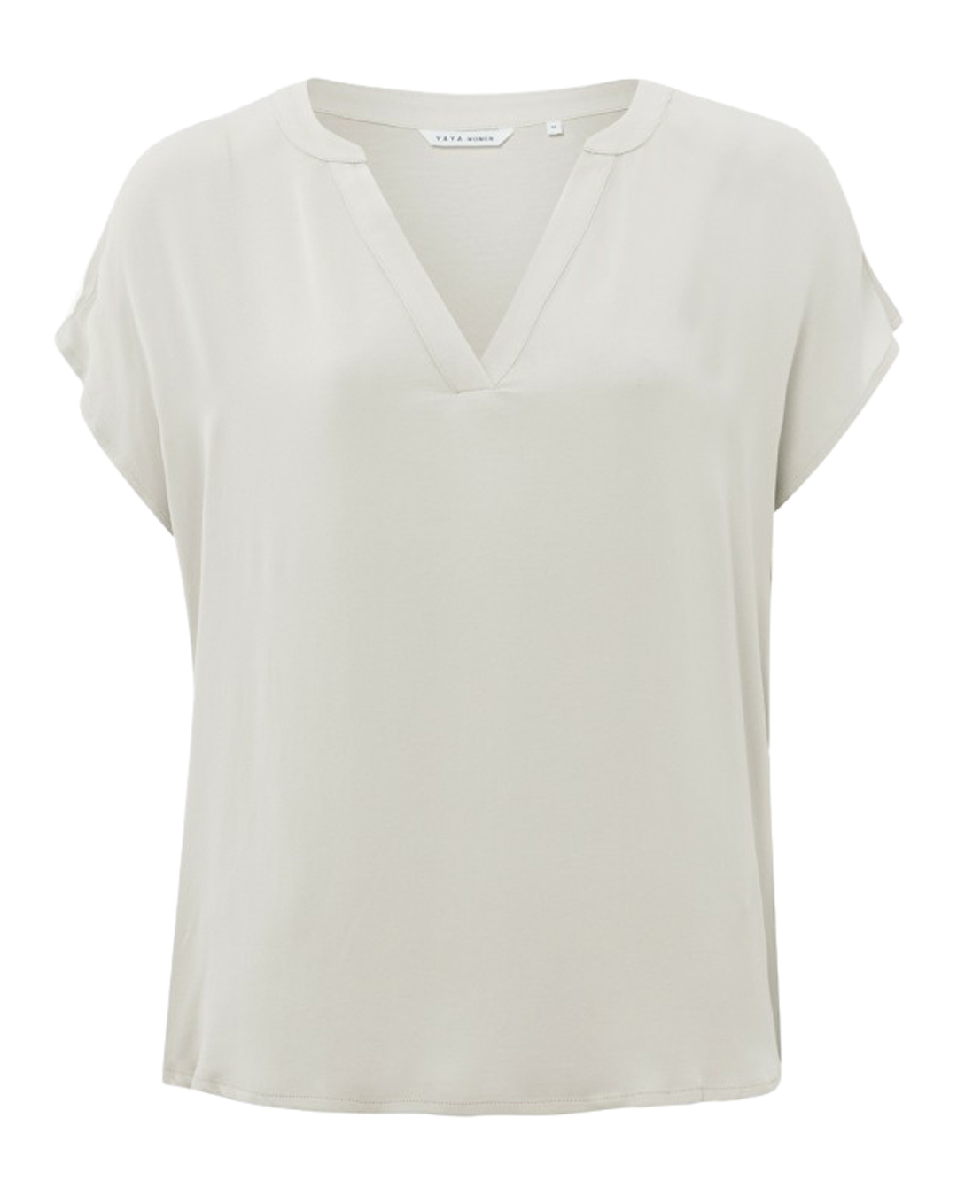 Blus v-ringad holkärm grå-beige - 3