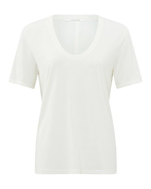Topp rundad v-ringning offwhite
