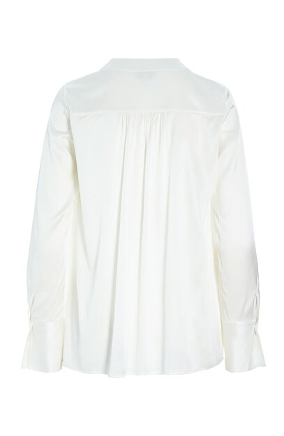 Sidenblus Jennifer offwhite v-ringad - 2