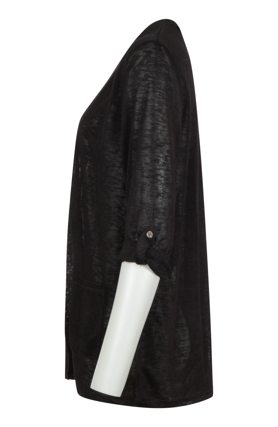Kofta tunn 3/4-dels ärm svart - 4