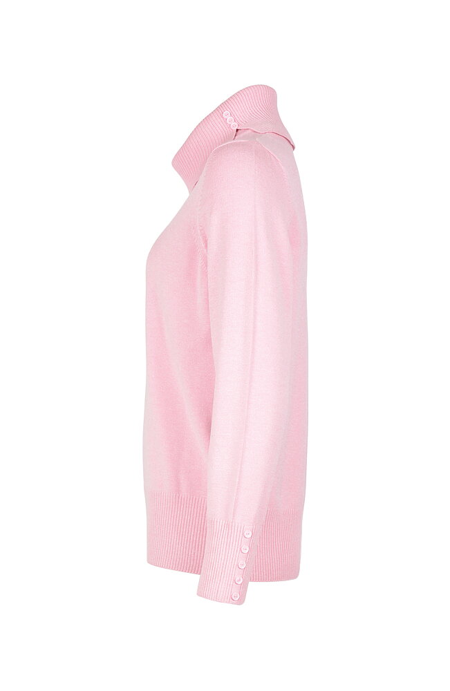 Polo rosa med knappar