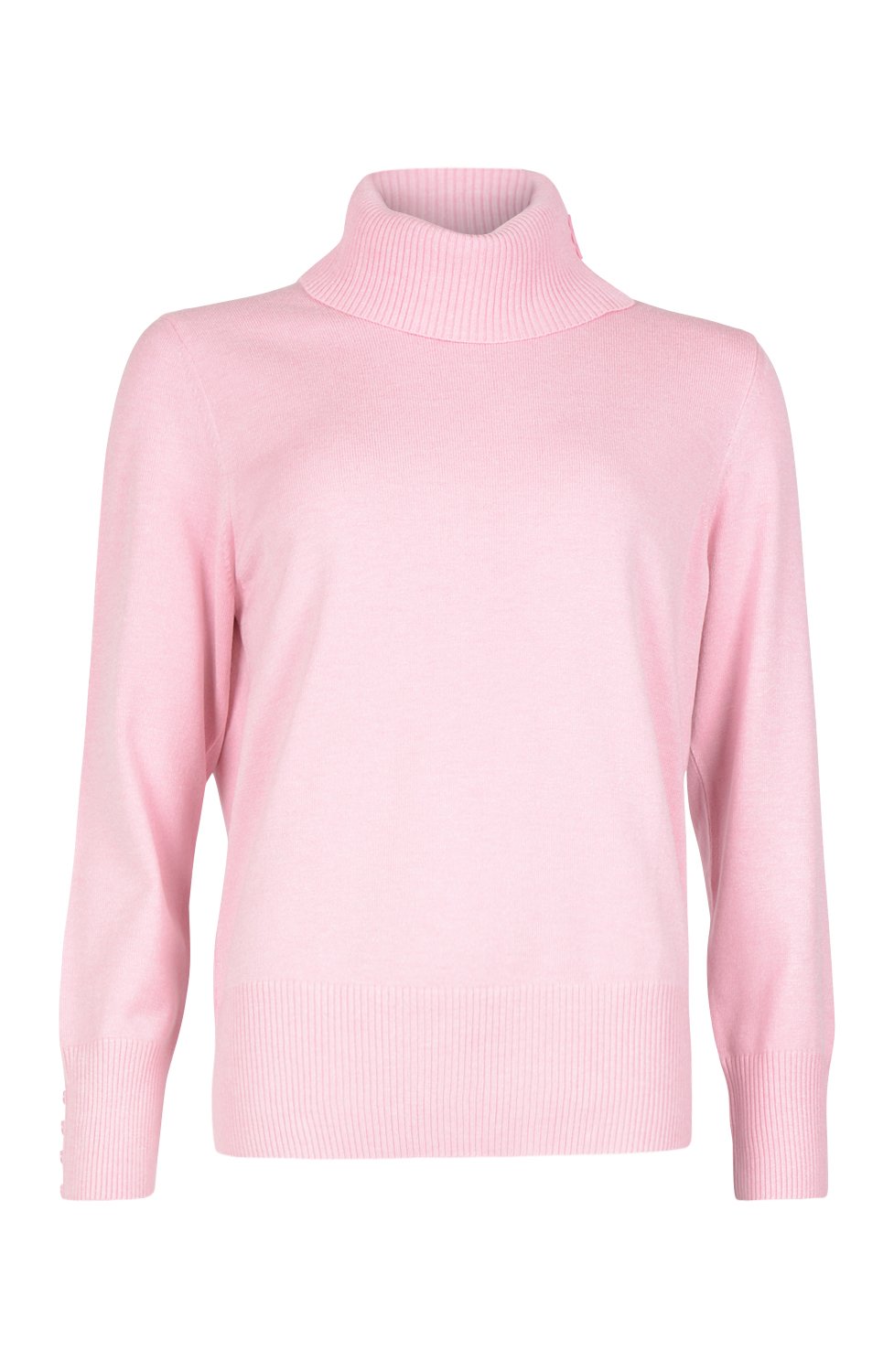 Polo rosa med knappar