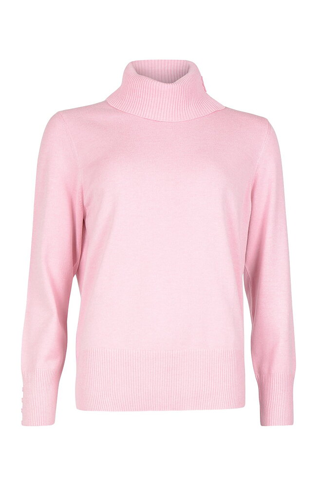 Polo rosa med knappar