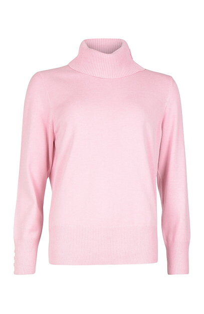 Polo rosa med knappar