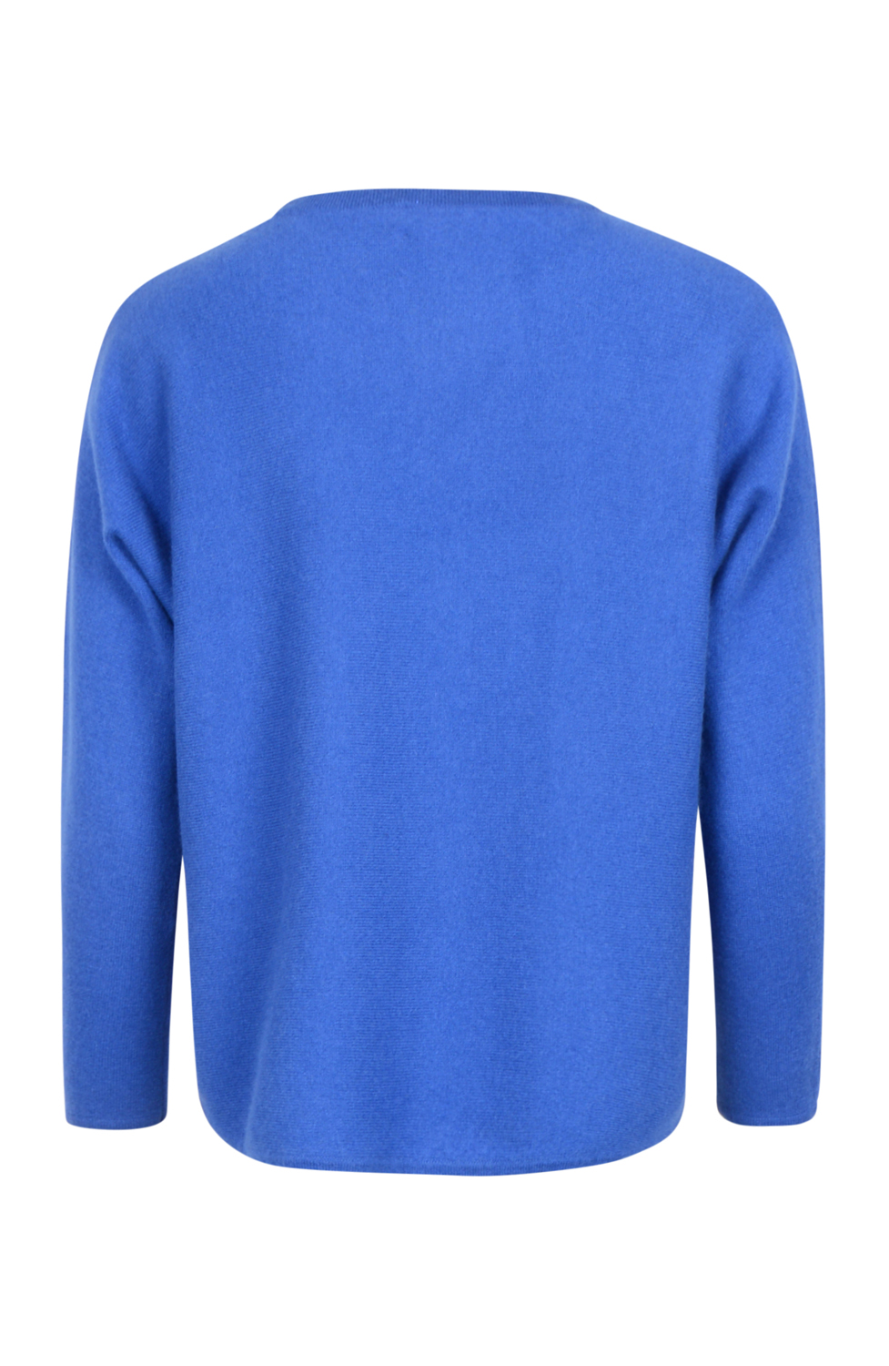 Kashmirjumper curved kornblå - 3