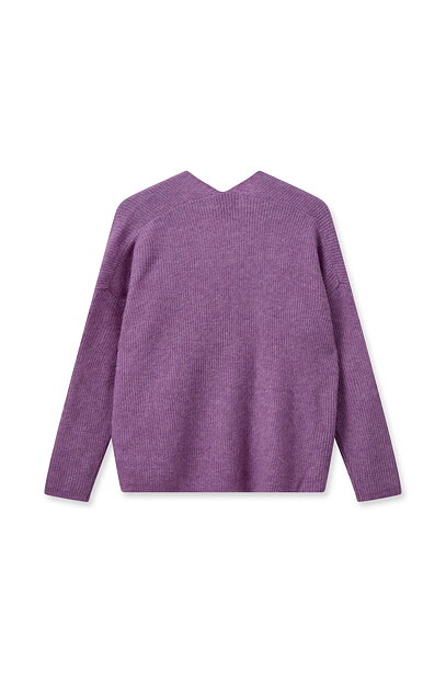 Jumper Thora v-ringad iris orchid - 3