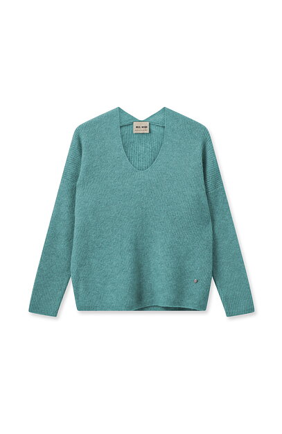 Jumper Thora v-ringad wasabi - 2