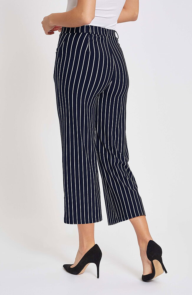 Mirakelbyxa Donna cropped blå/vit randig