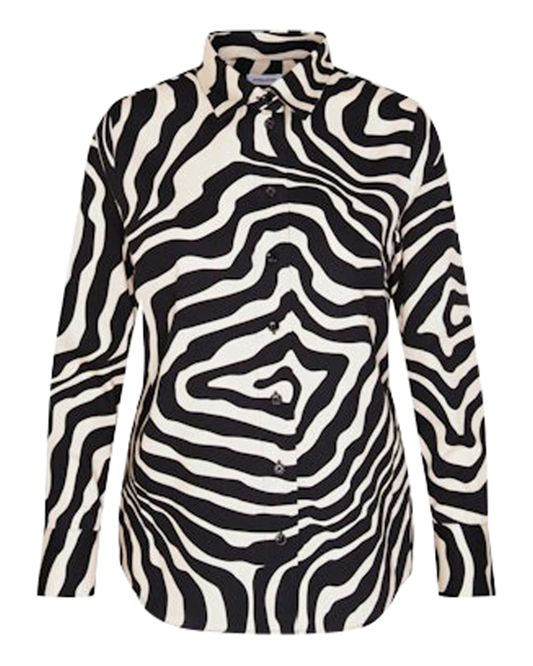 Blus zebra mönstrad svart och sand