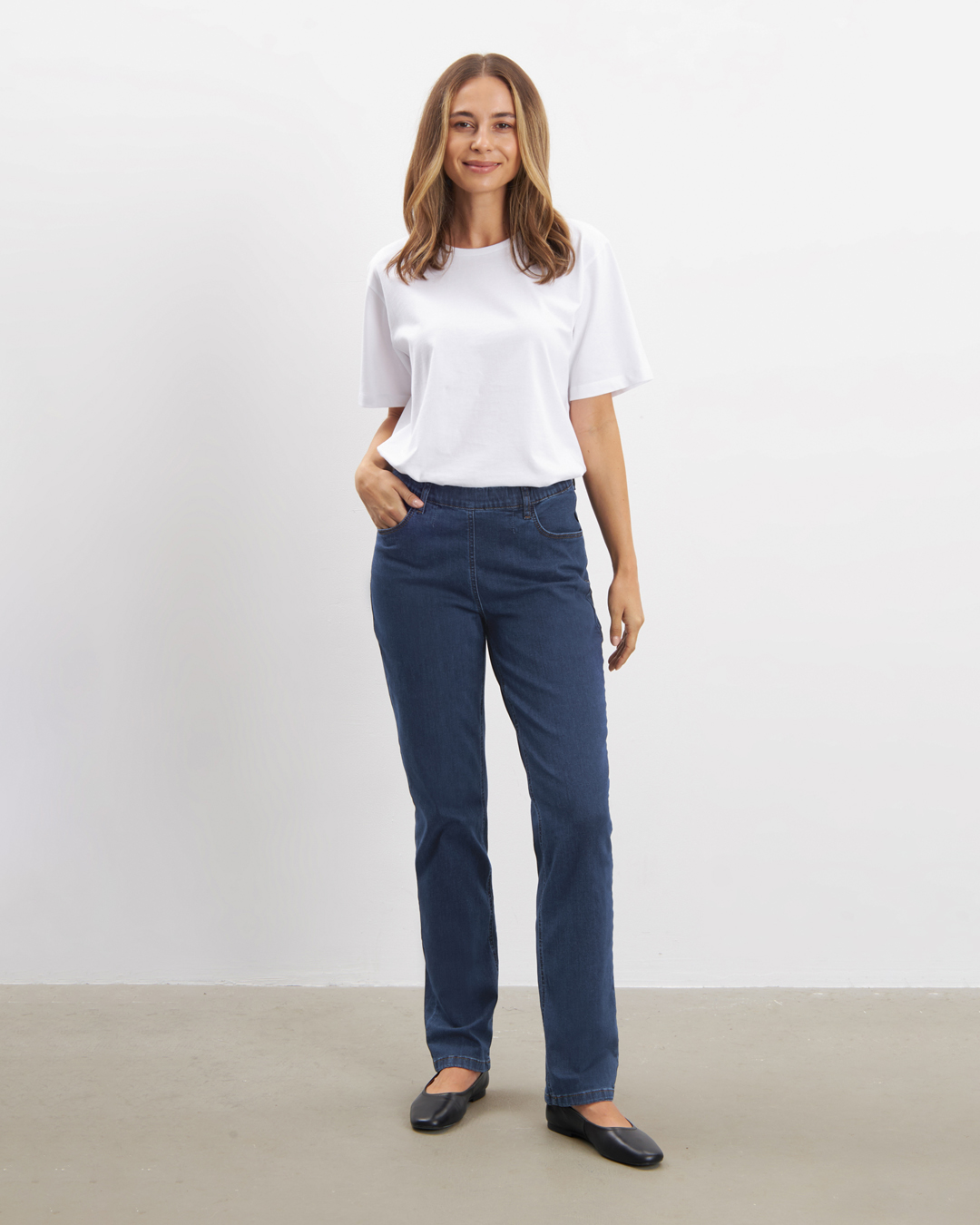 Mirakelbyxa Kelly regular mörk denim