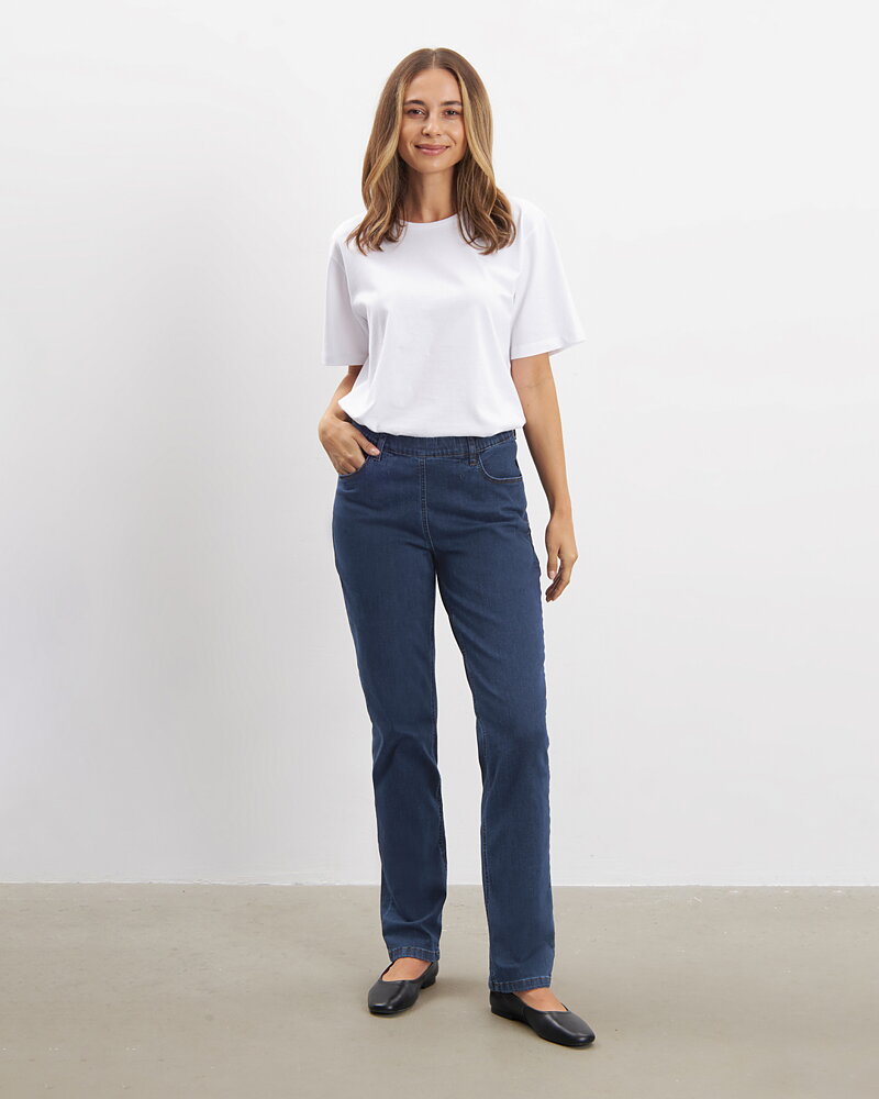 Mirakelbyxa Kelly regular mörk denim