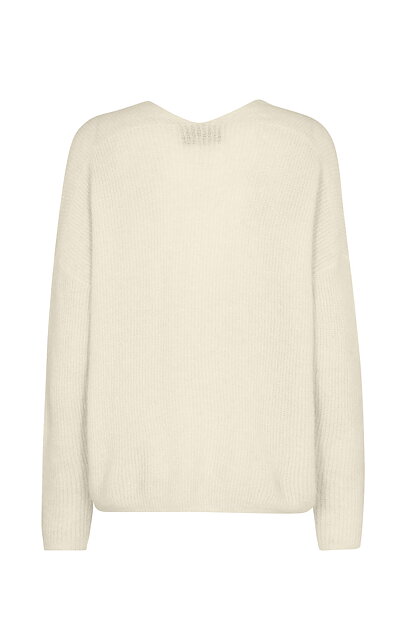 Jumper Thora v-ringad offwhite - 3