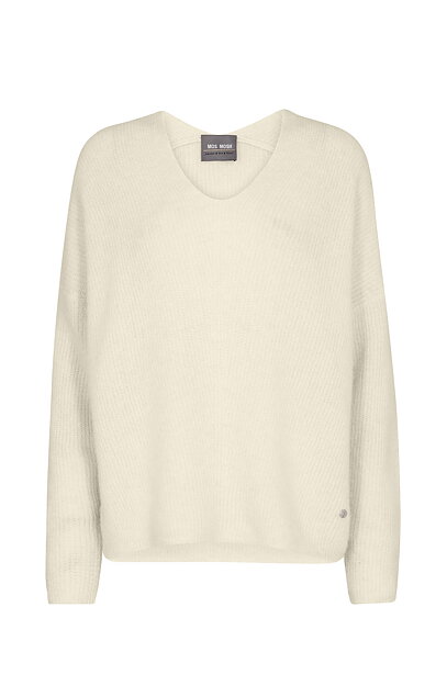 Jumper Thora v-ringad offwhite - 2