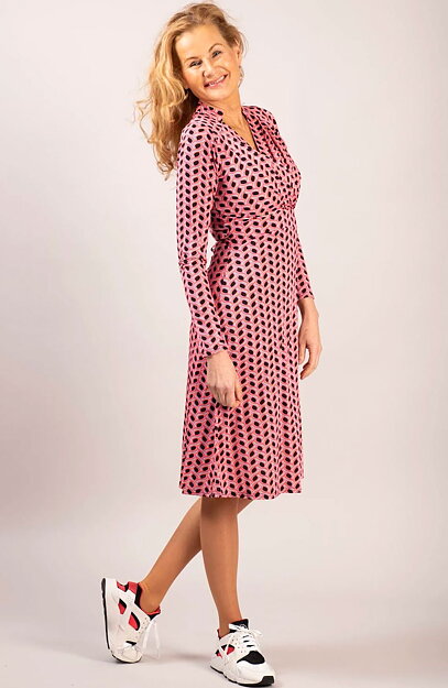 Klänning Pauline pink pattern
