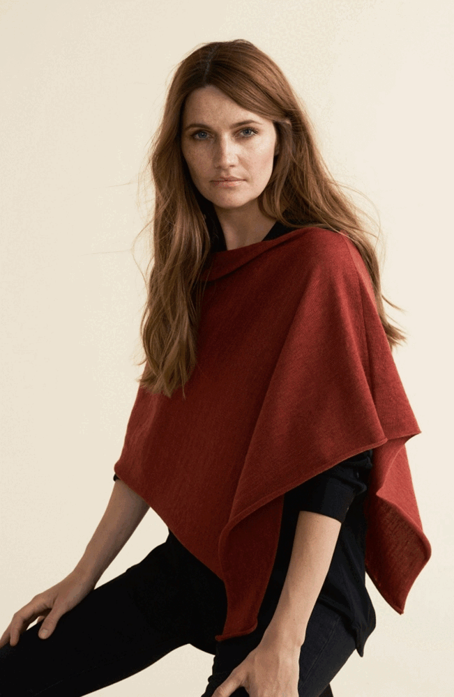 Poncho Paris Burgundy