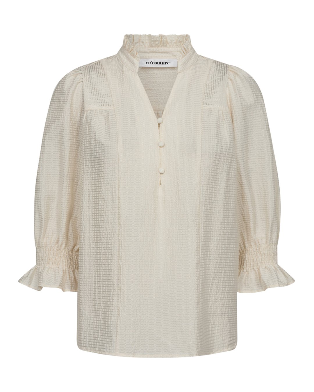 Blus Cassandra ståkrage offwhite