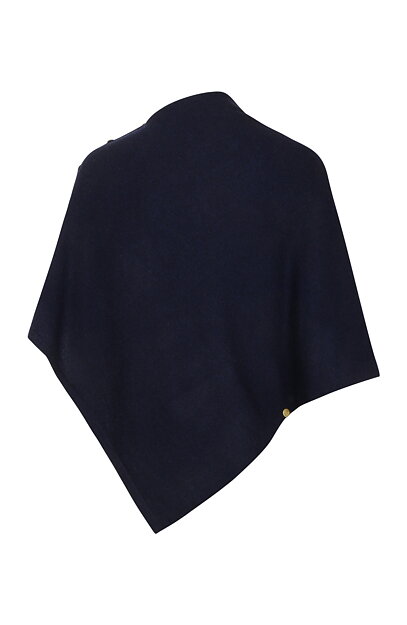 Kashmir poncho guldknappar marinblå - 3