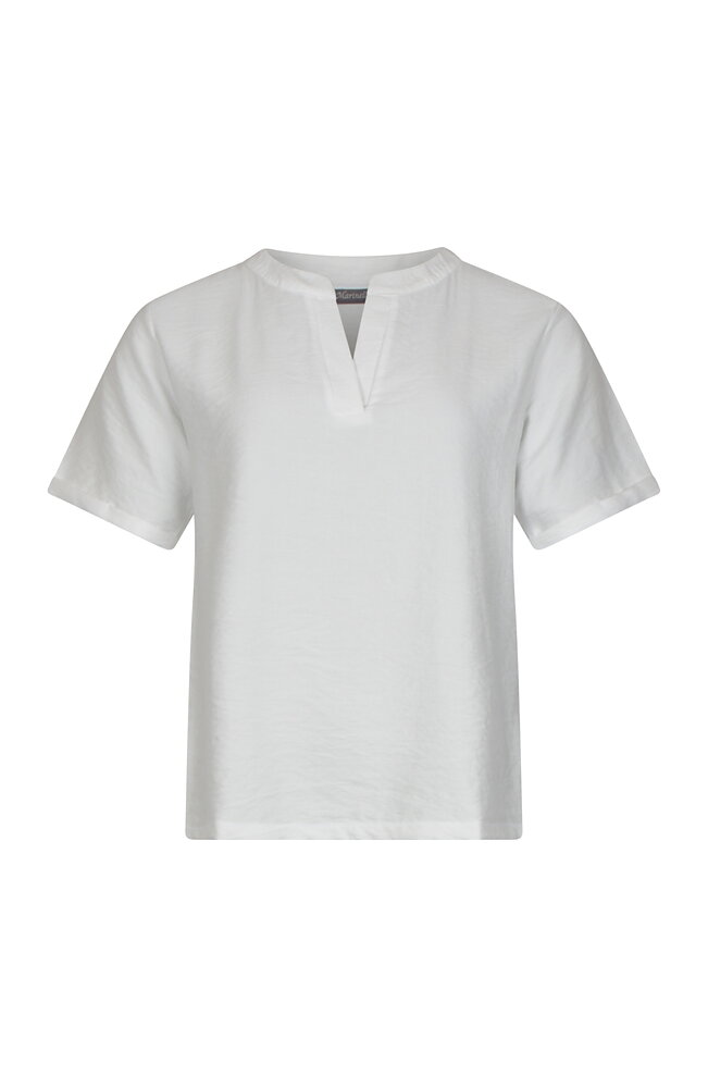 Blus v-ringad vit