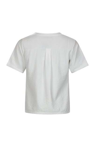 Blus v-ringad vit - 4