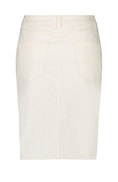 Jeanskjol blomma offwhite - 5