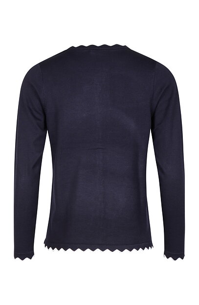 Kofta navy med vit rand - 3